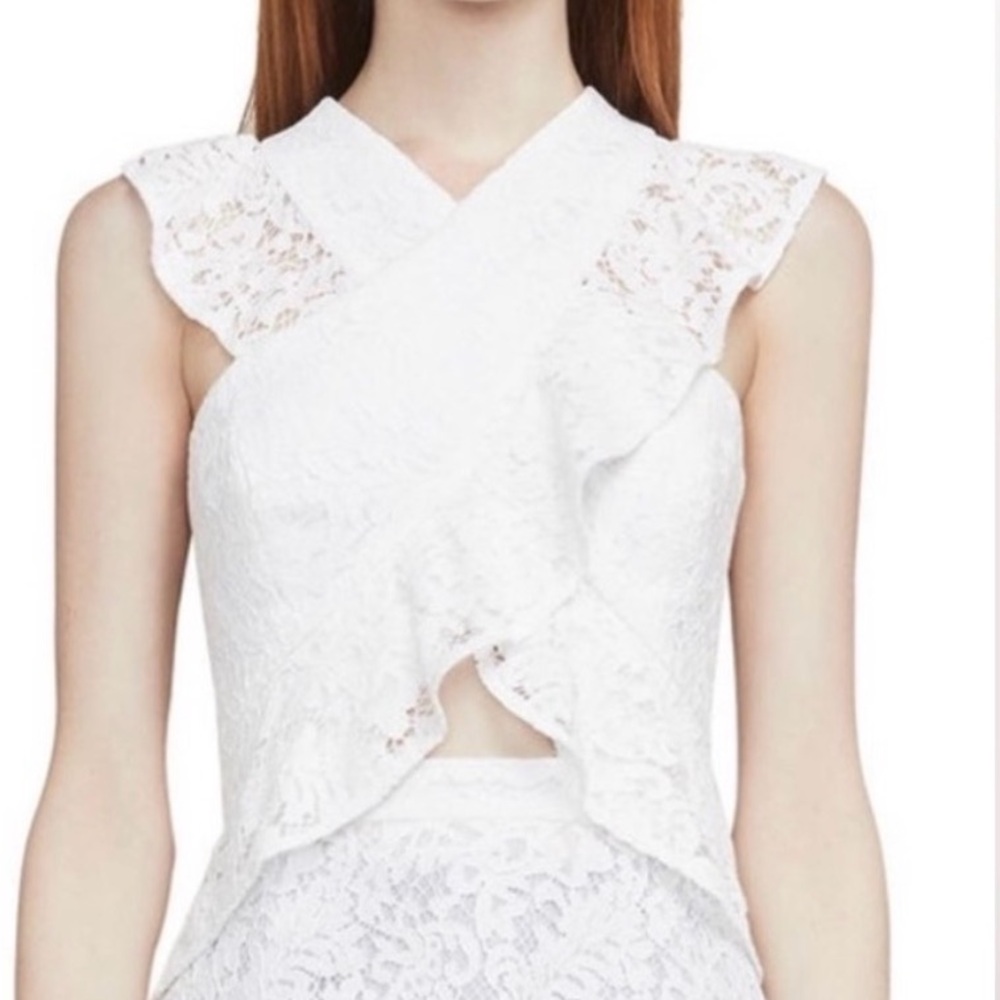 BCBGMaxAzria Cream Lace Blouse
